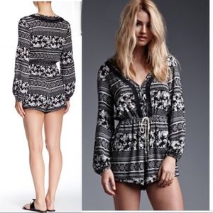 House of Harlow 1960 Ainsley Button Front Romper